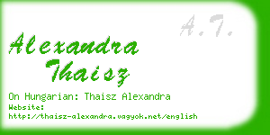 alexandra thaisz business card